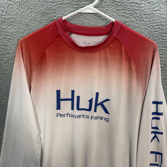 Huk Shirt Adult Small Multicolor Ombre Performance Stretch UPF Fishing Mens - Picture 10 of 10